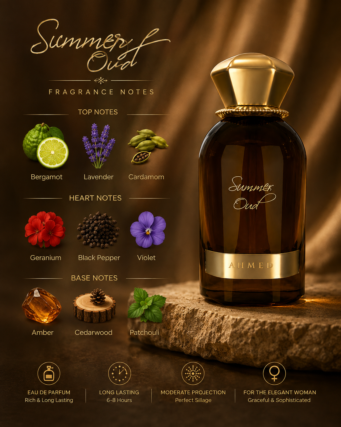Ahmed Al Maghribi Summer Oud Eau de Parfum 60ml - Image 4