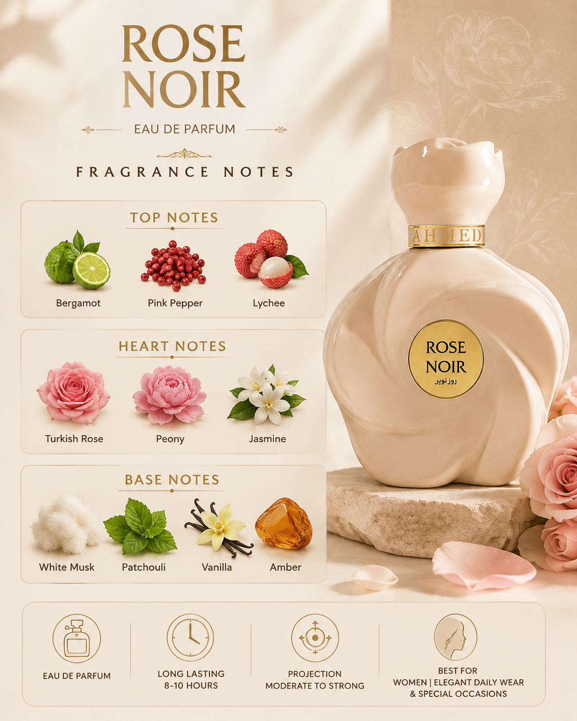 Ahmed al maghribi Rose Noir Eau de Parfum - Image 4