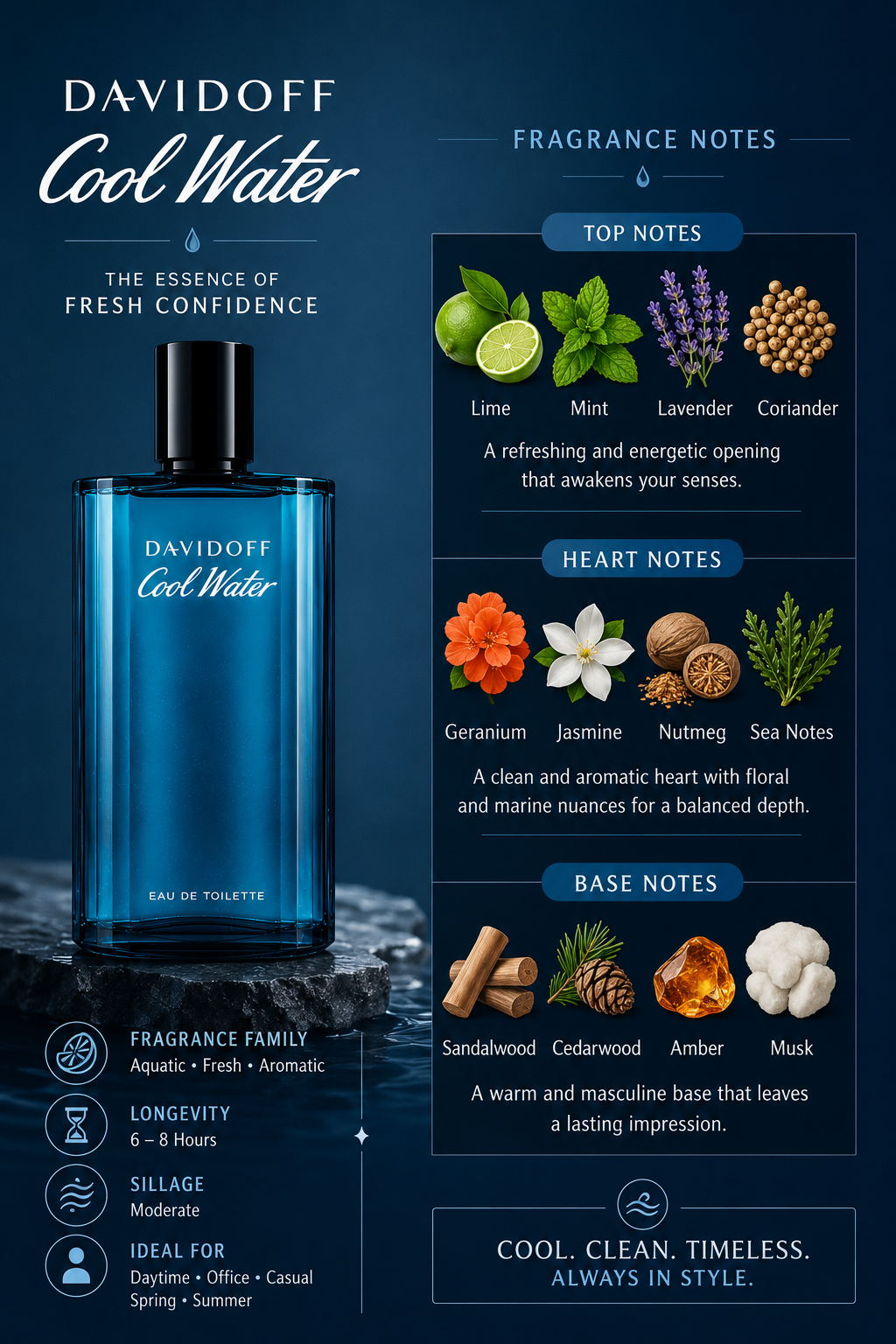Davidoff Cool Water Eau De Toilette for Men - Image 4
