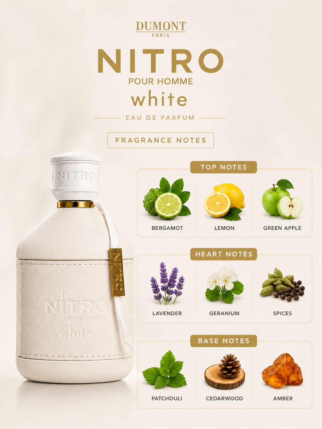 Dumont Nitro Pour Homme White - Image 4