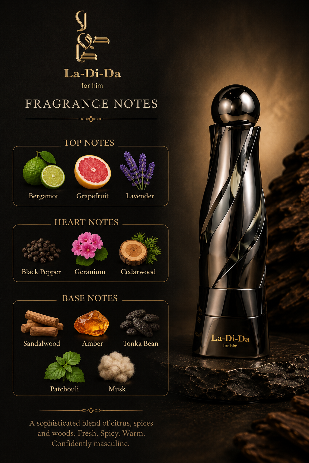 La-Di-Da For Him by Arabiyat Prestige 100ml - Image 3