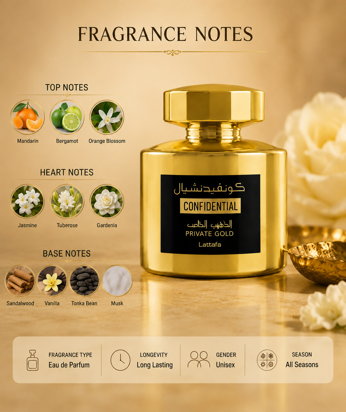 Lattafa Confidential Private Gold Eau de Parfum - Image 4